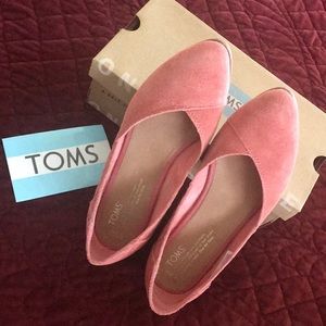 Toms Rose Suede Flats 6.5